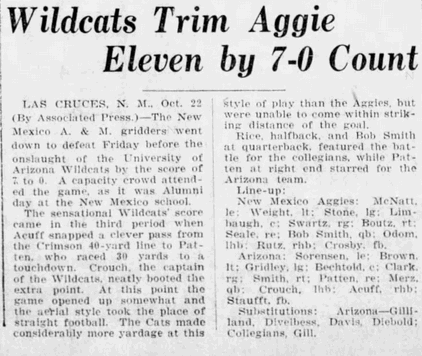 Arizona - New Mexico State 1926